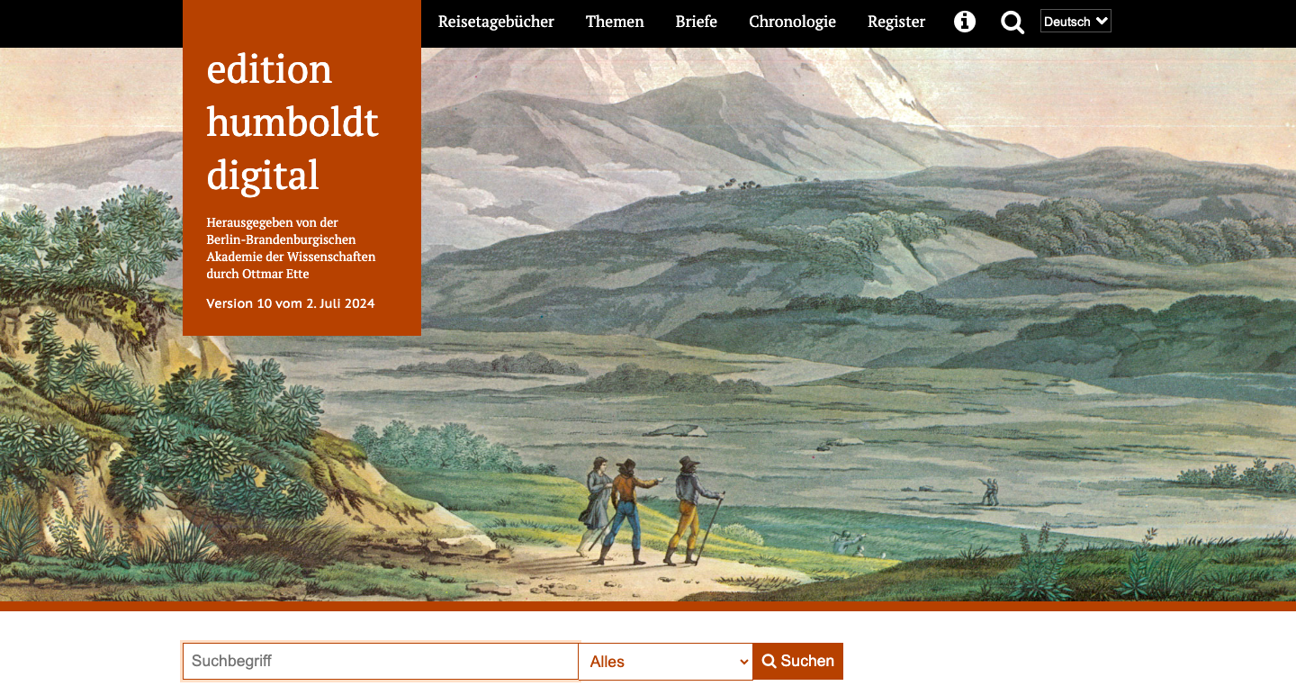 Website of edition humboldt digital