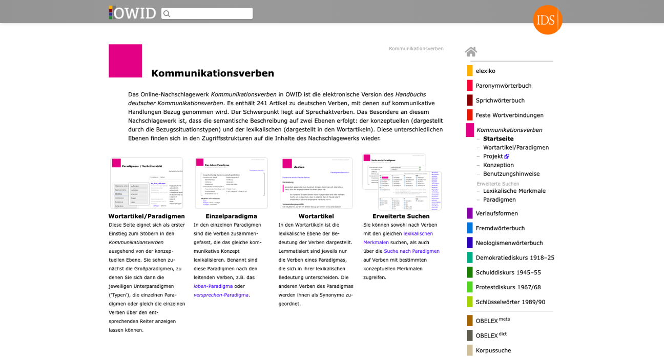 Thumbnail for service OWID – Kommunikationsverben