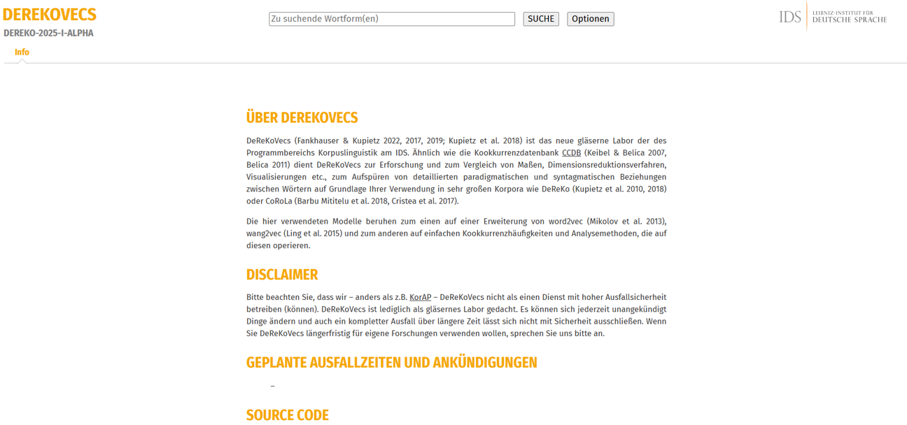 Thumbnail for service DeReKoVecs