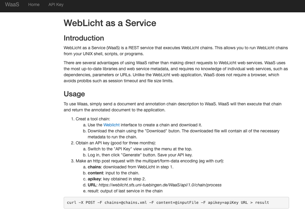 Thumbnail for service Weblicht as a Service