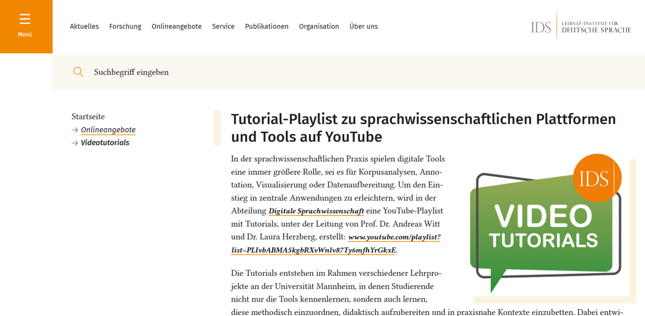 Thumbnail for training material IDS Tutorials