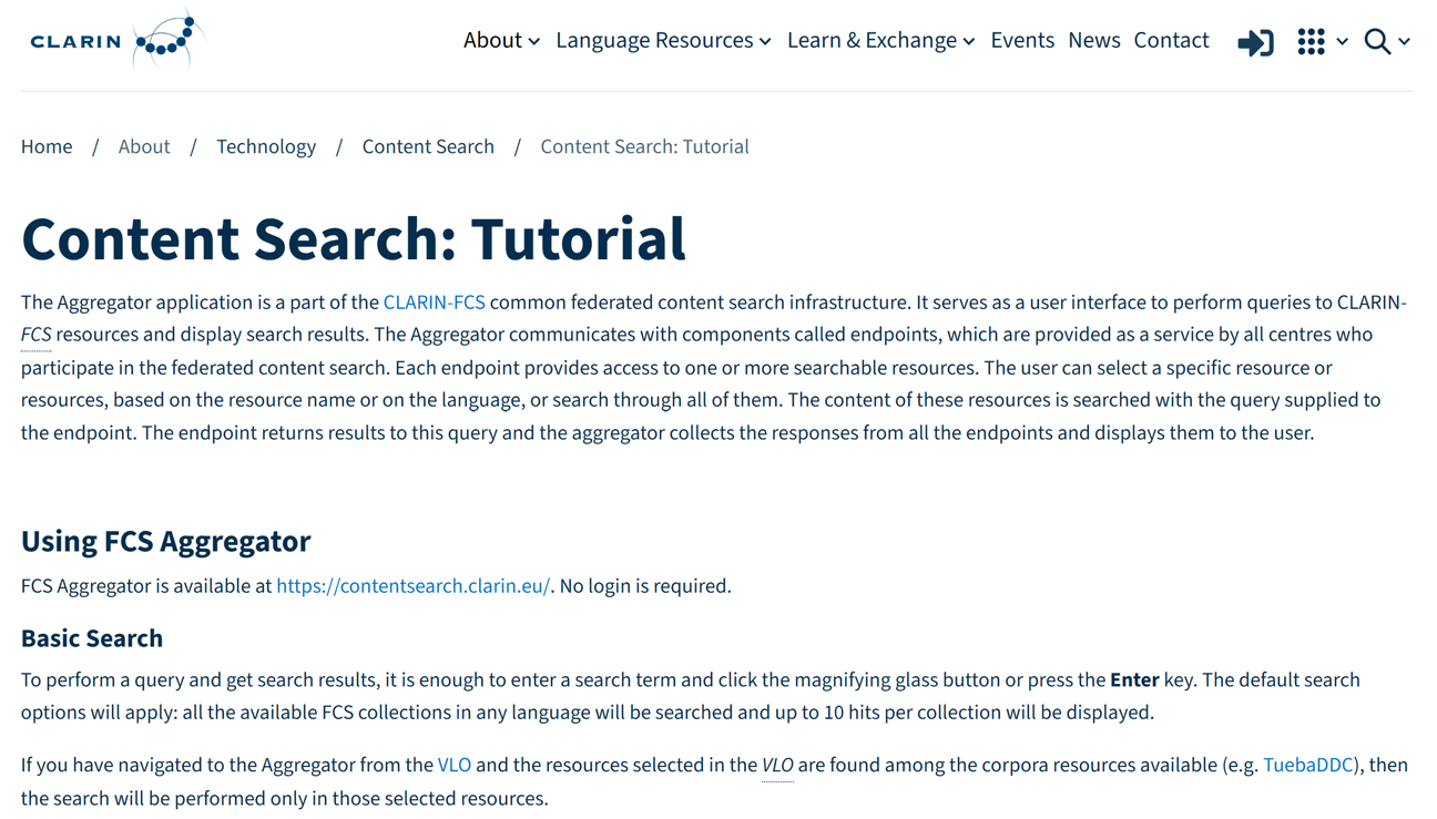 Thumbnail for training material Federated Content Search Tutorial