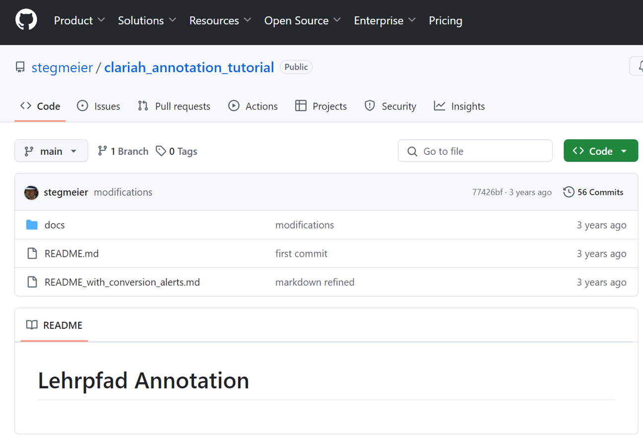 Thumbnail for training material Lehrpfad Annotation CLARIAH-DE / Learning Path Annotation CLARIAH-DE