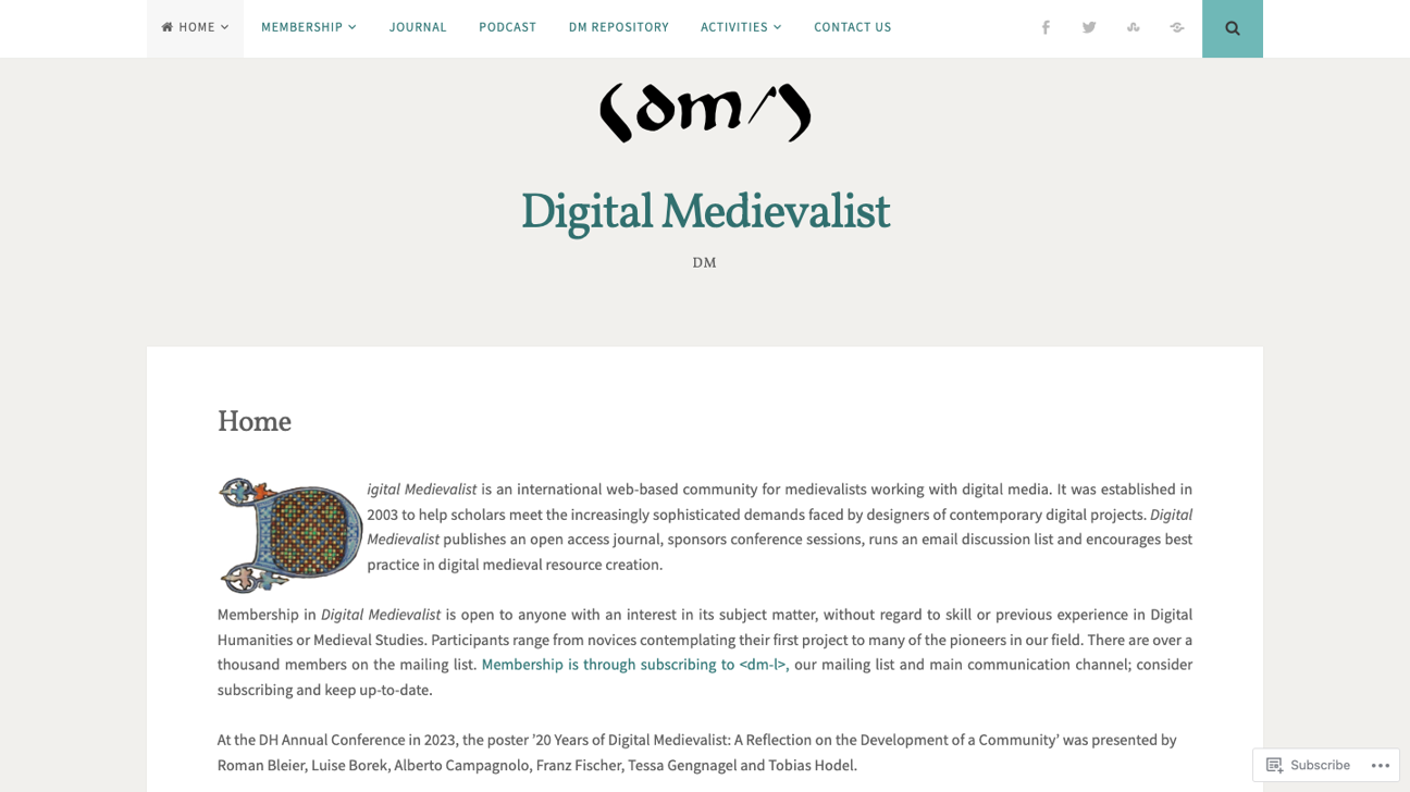 Thumbnail for training material Digital Medieval (DM) Webinar Repository